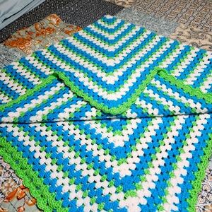 Handmade Crochet Granny Square Afghan